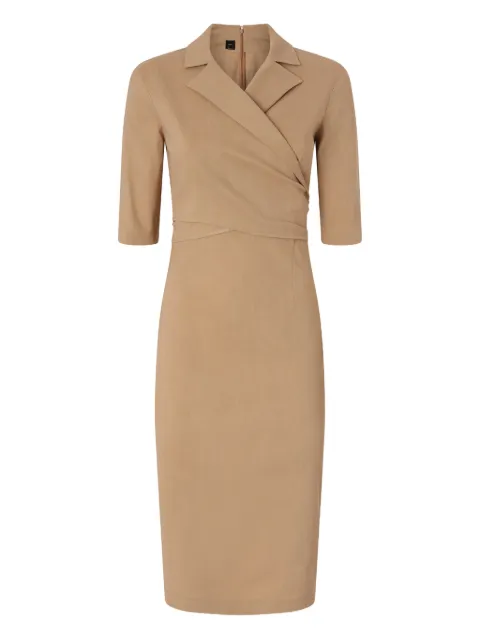 PINKO slim-fit midi dress with bow Neutrals 106499A34I
