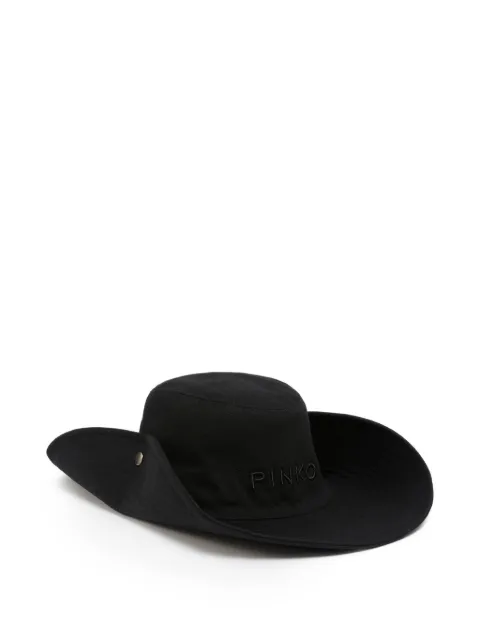 PINKO Country hat with embroidered logo Black 106751A38M