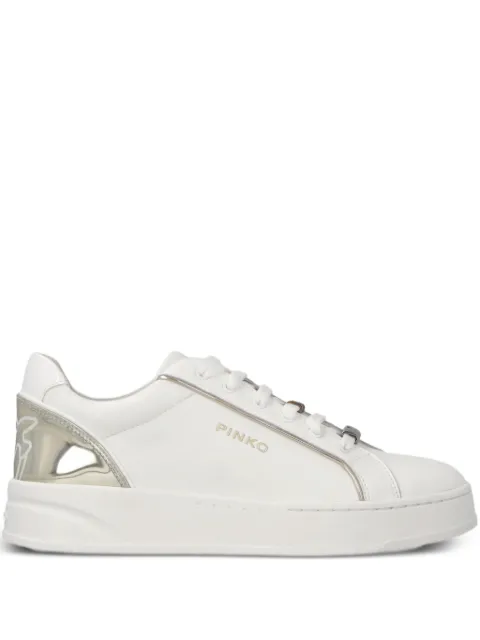 PINKO leather sneakers with logo White SS0131P001