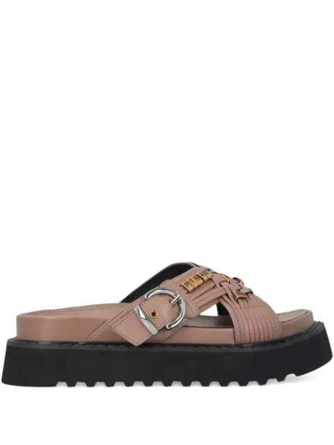 PINKO buckled leather sandals Neutrals SD0537P003