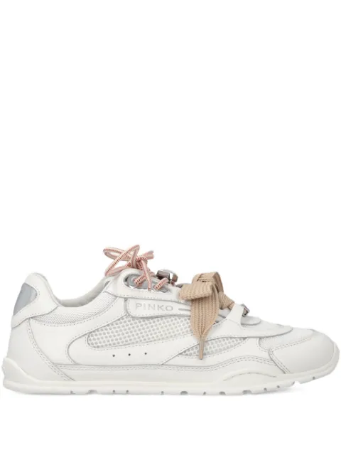 PINKO sneakers with double laces, crystal and charms White SS0185P132