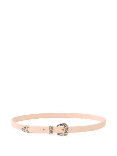 PINKO embossed buckle leather belt Pink 106972A2YW