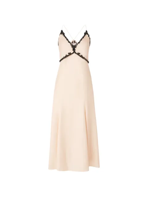 PINKO long dress with lace inserts Neutrals 106894A3AV
