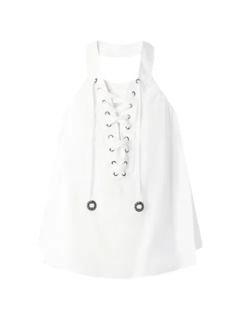 PINKO lace-detail halterneck blouse White 106944A3AX