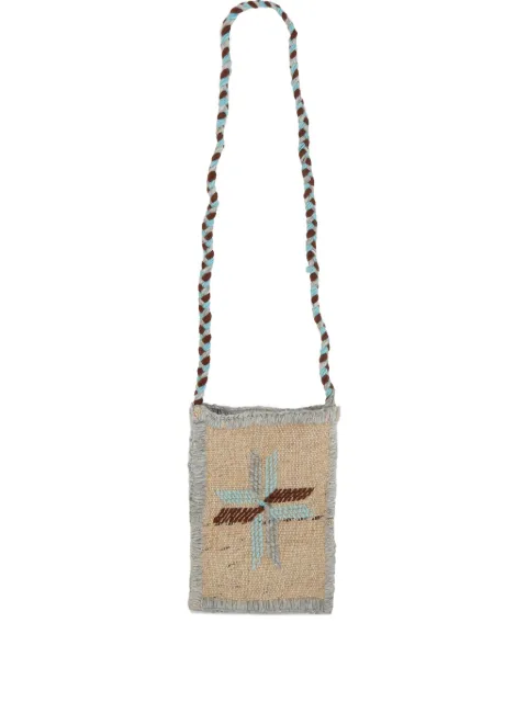 Chamula embroidered messenger bag Neutrals CHBC0203HEATHERPEARLGREY