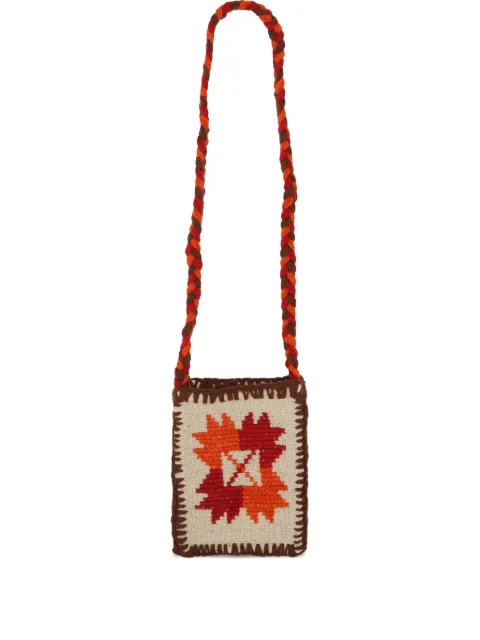 Chamula embroidered messenger bag Neutrals CHBC0101IVORYBROWN