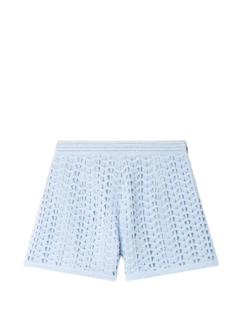 SANDRO high-waisted beaded crochet shorts Blue SFPSH00645