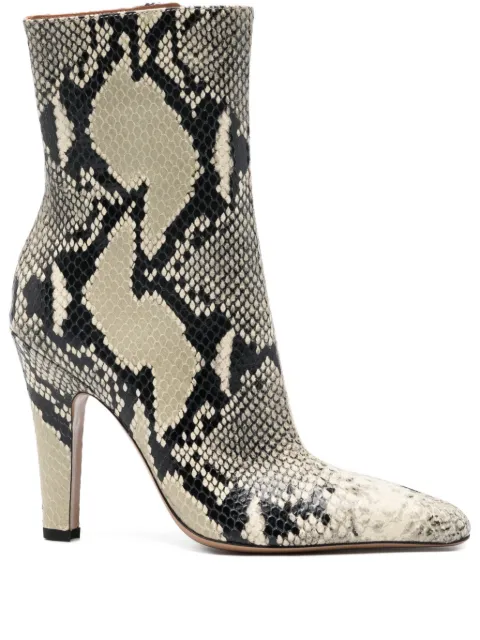 Paris Texas Belle snakeskin pointed ankle boots Neutrals PX1559XPRPT