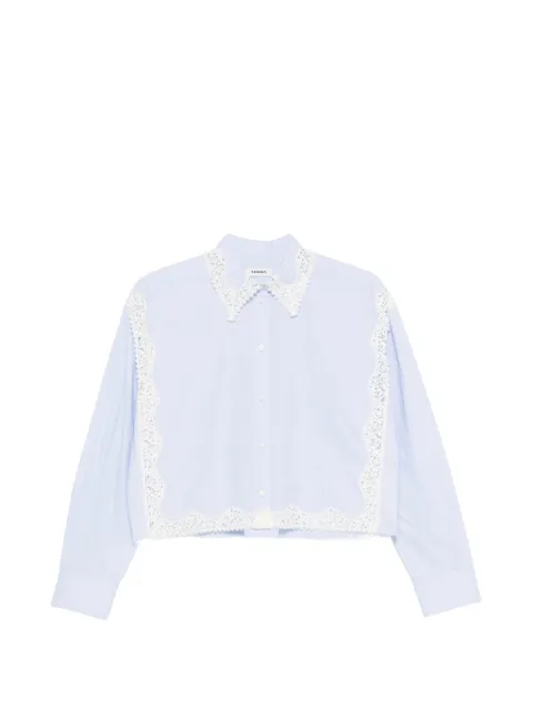 SANDRO lace detail shirt Blue SFPCM01466