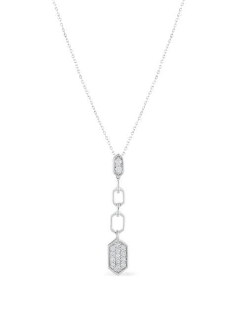 LB Exclusive 14K white gold diamond pendant necklace Silver PN16244