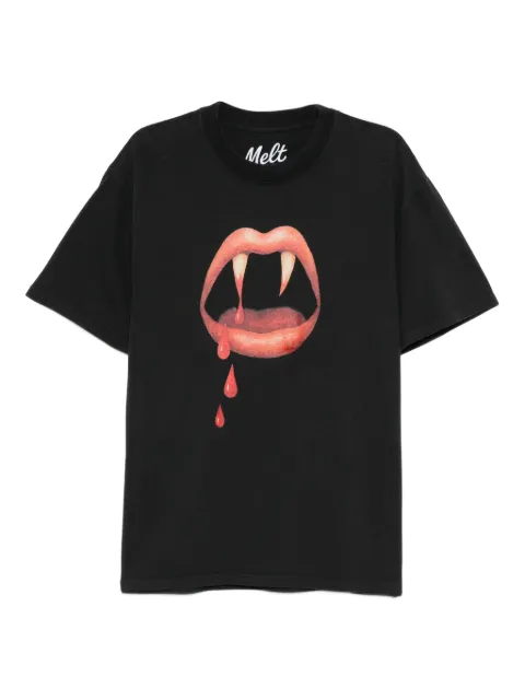 Melt cotton printed T-shirt Black MS5105