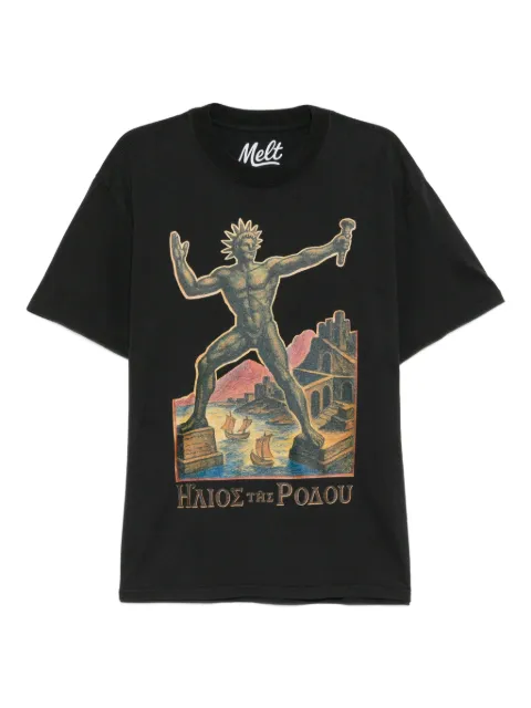 Melt cotton printed T-shirt Black MS5106