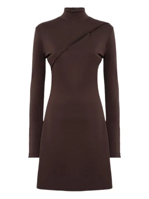 Blugirl button cutout jersey dress Brown RF5217J476290840