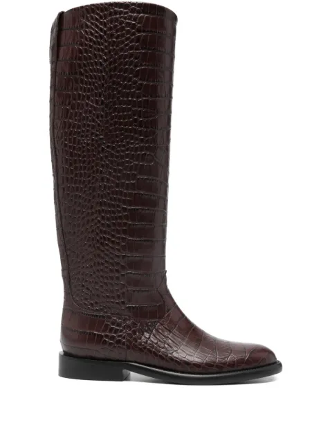 Paris Texas Montana croc-effect montana boots Brown PX1721XCOCO