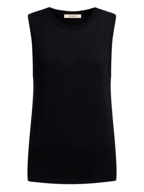 12 STOREEZ round-neck sleeveless top Black 133191