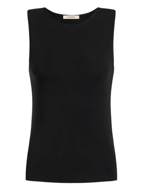 12 STOREEZ crew-neck tank top Black 131036