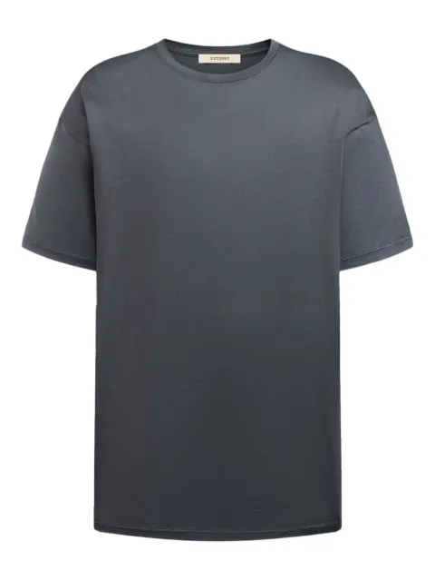 12 STOREEZ silk crew-neck T-shirt Grey 131574