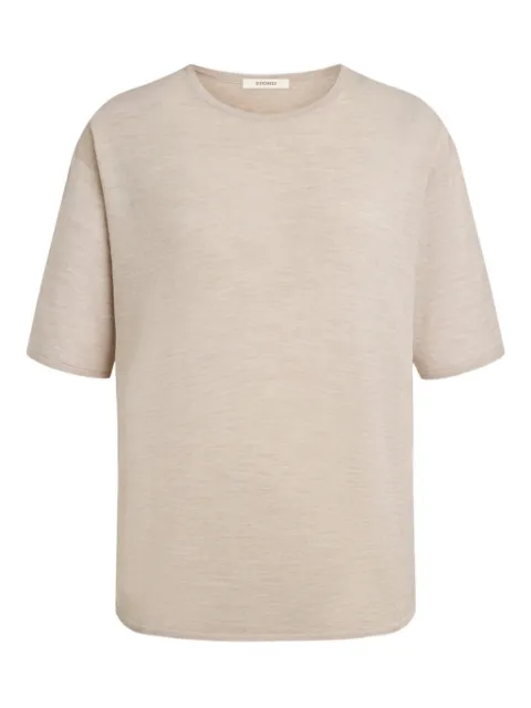 12 STOREEZ wool T-shirt Neutrals 130378