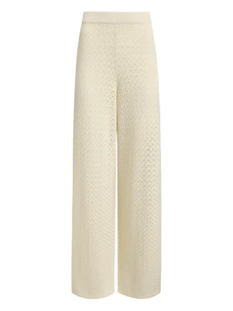 12 STOREEZ cotton knit trousers Neutrals 133041