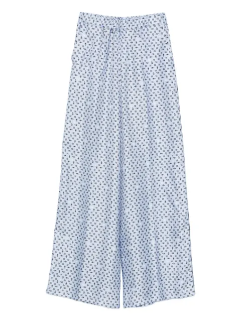 Max Mara x E. Marinella printed trousers Blue 2611131131600