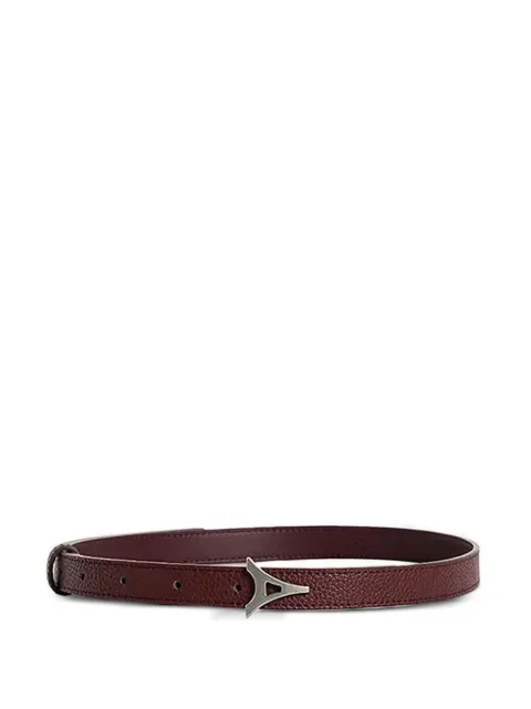 Manière De Voir Leonie Eiffel slim leather belt Red ACC1327