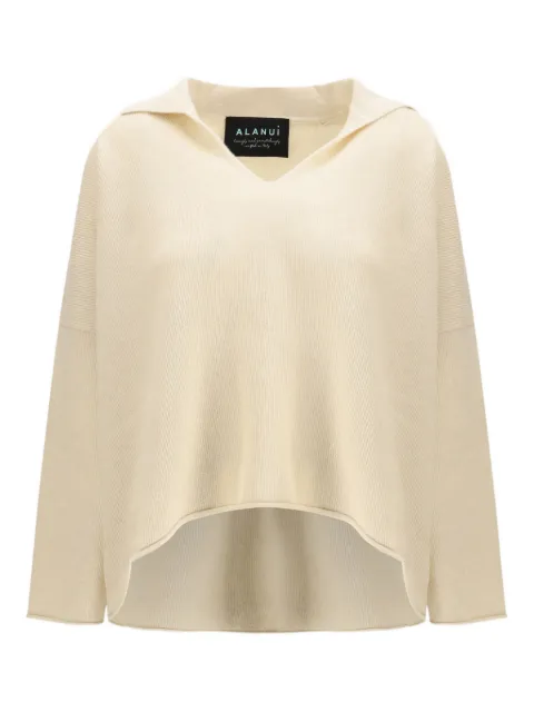 Alanui V-neck cashmere sweater Neutrals LWHV002R26KNI001