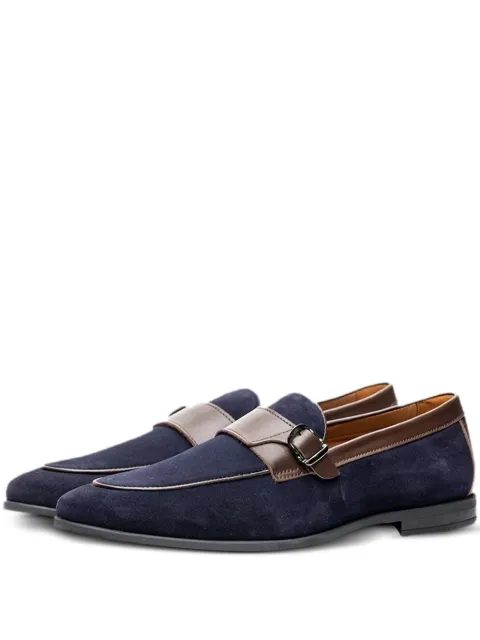 Poche Paris decorative buckle-strap loafers Blue FMERIC600300