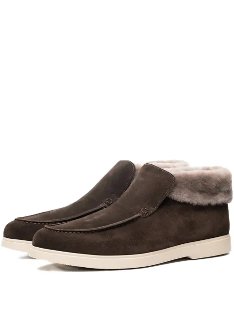 Poche Paris fur trim boots Brown FMLAURENT600130