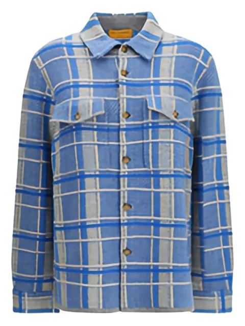 Guest In Residence plaid patch-pocket shirt Blue U20210JM