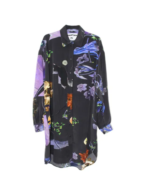 Anntian floral-print shirt Black 095017