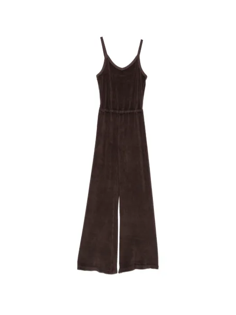 Suzie Kondi Elma velour wide-leg jumpsuit Brown 203364