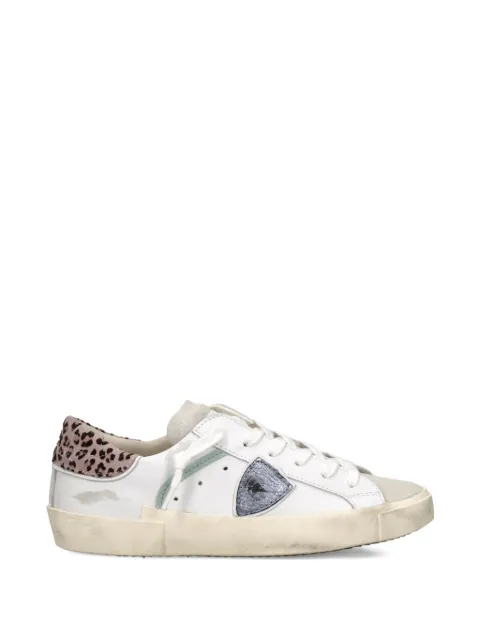 Philippe Model Paris animal-print patch sneakers White PRLDVL15