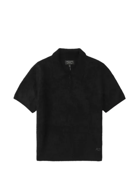rag & bone short-sleeve polo top Black RG0K25H6MCA