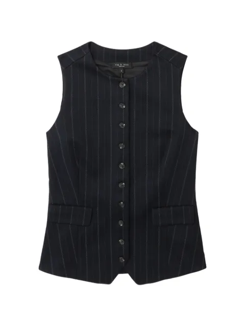 rag & bone pinstripe-print gilet Blue RE8925FV1PW
