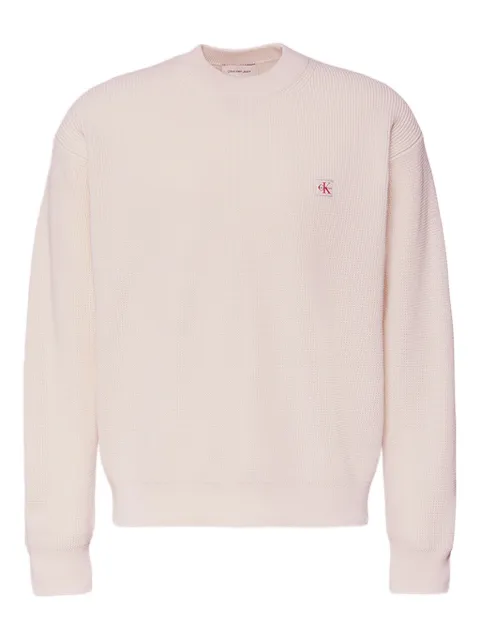 Calvin Klein logo crew-neck sweater Neutrals LV04RD313GYAS