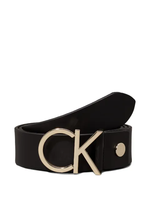Calvin Klein logo-buckle leather belt Black K60K602141910