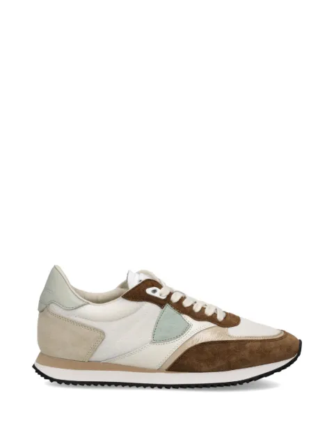 Philippe Model Paris Blville suede-panel sneakers White BVLDWT01