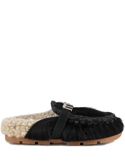 Mou Bio Slide Pony mules Black MUFW431000D