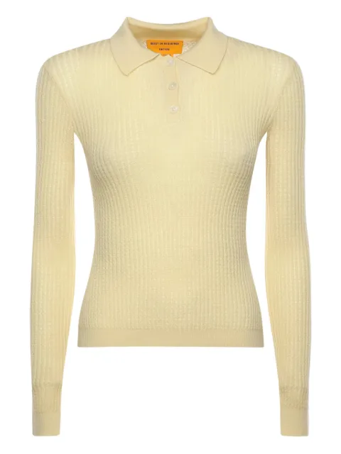 Guest In Residence Shrunken polo top Yellow W25611JL