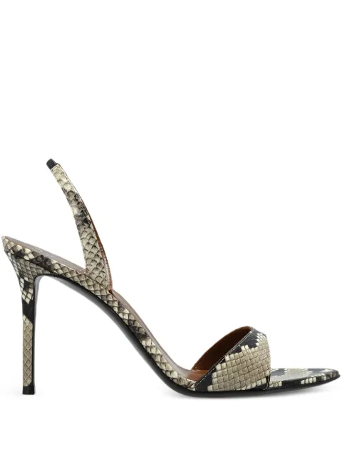 Giuseppe Zanotti 110mm snakeskin-print sandals Neutrals E500001