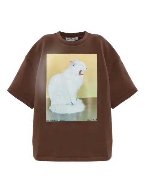 MUNTHE graphic-print cotton T-shirt Brown 254112525463