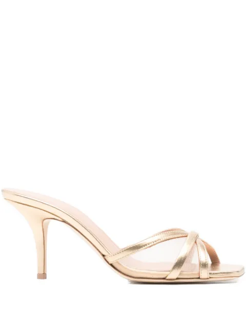 Malone Souliers criss-cross stiletto pumps 70mm Gold PERLA70125