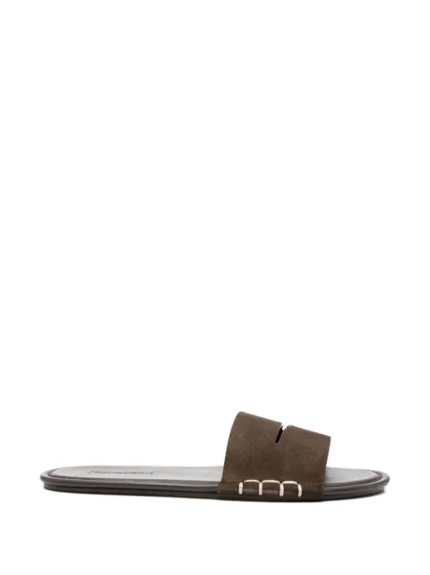JW Anderson cut-out detailing flat sandals Brown FL0009LA0364