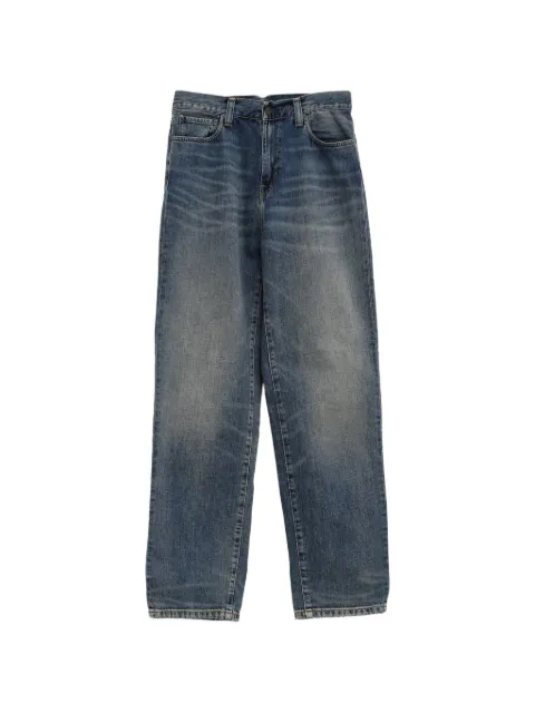 Carhartt WIP Aaron logo-patch straight jeans Blue I036728