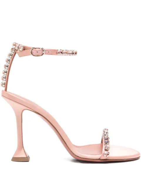 Amina Muaddi 95mm Gigi crystal-embellished sandal Pink GIGISANDAL