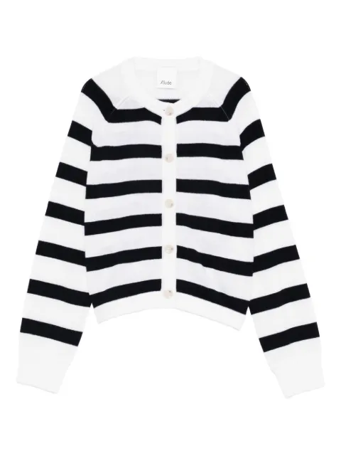 Allude striped cardigan White 26217060