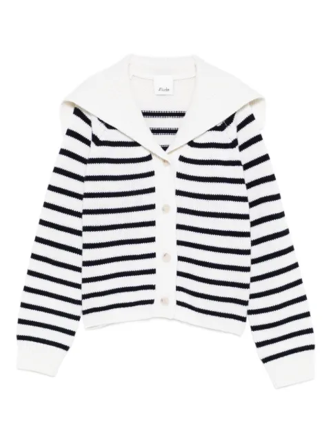 Allude striped cardigan White 26217020