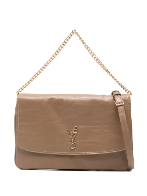 V°73 Loouise logo chain tote bag Brown 73BS9D301