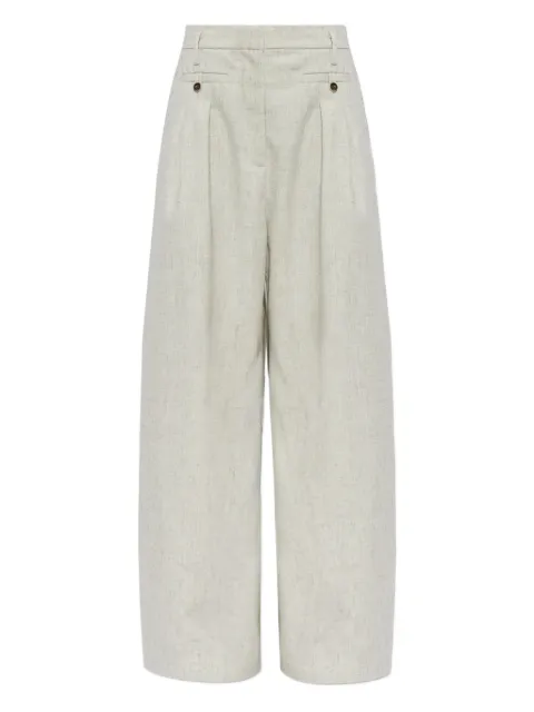 MUNTHE button pleated trousers Neutrals 254142025408
