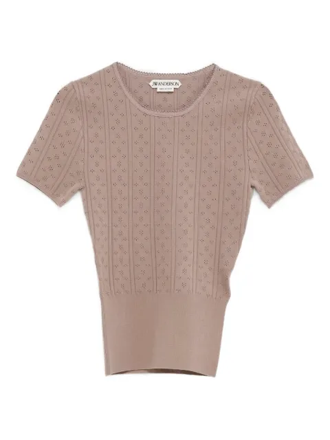 JW Anderson pointelle short-sleeve T-shirt Neutrals KW1477YN0309